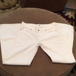 7 for all mankind bootcut size 31 bone / cream